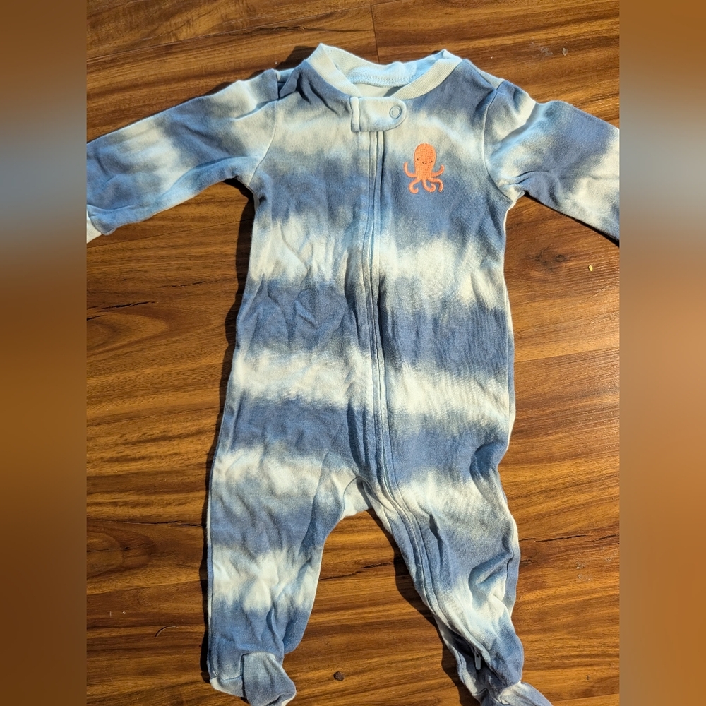 Just One You Blue and White Tie-Dye Kids One Piece